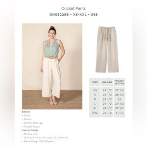 Cricket Pants NWT size Small